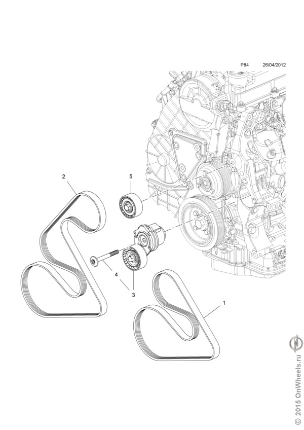 Опель инсигния схема ремня генератора