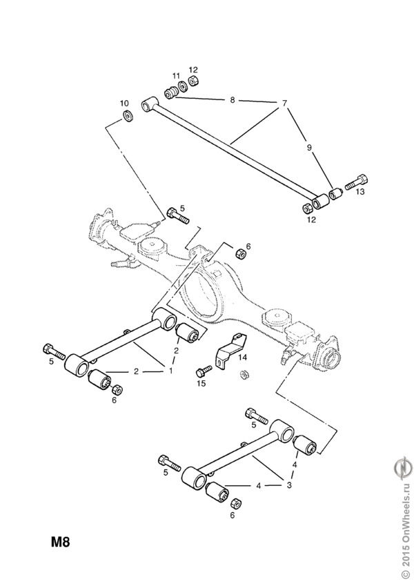 Схема подвески опель фронтера
