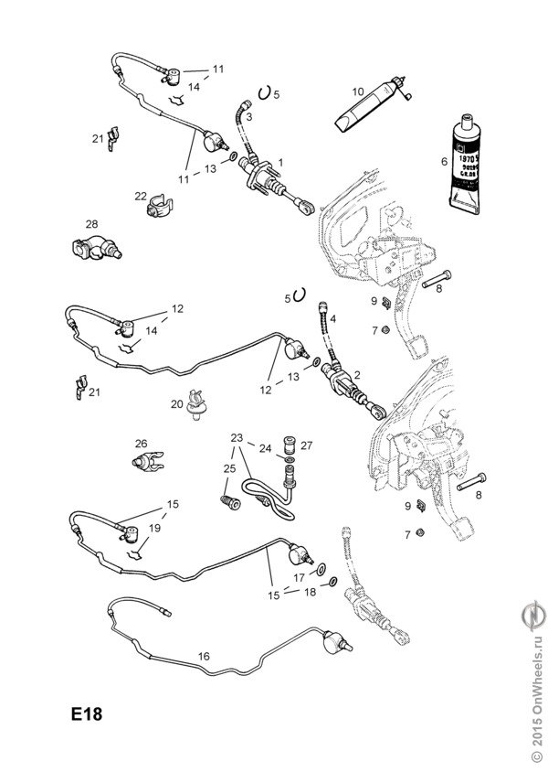 Опель зафира сцепление схема