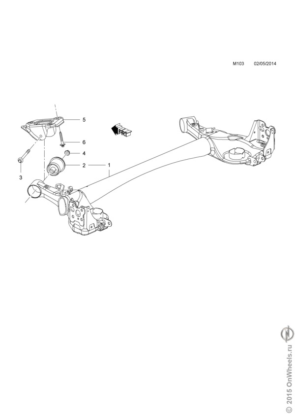 Схема передней подвески опель корса д