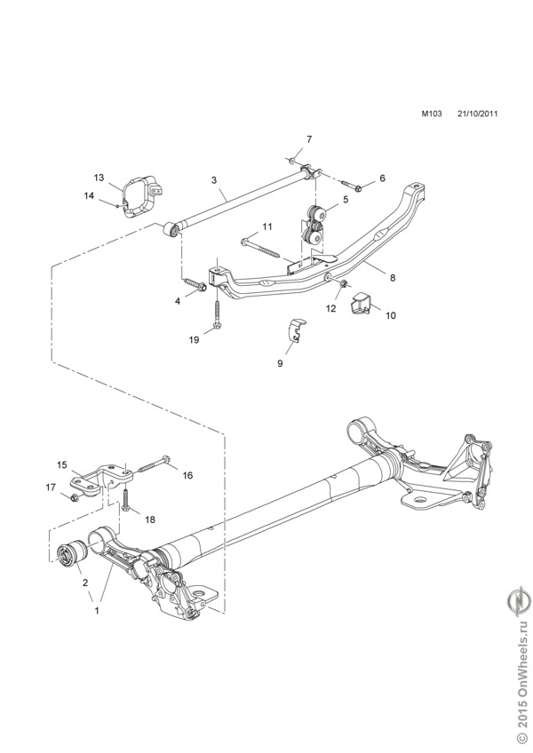 Схема подвески опель зафира б