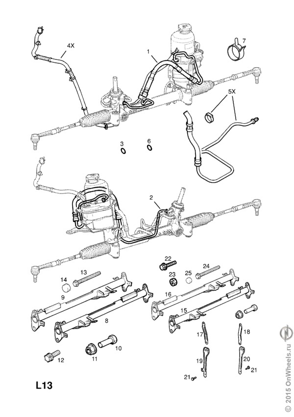 Схема гидроусилителя руля опель зафира а